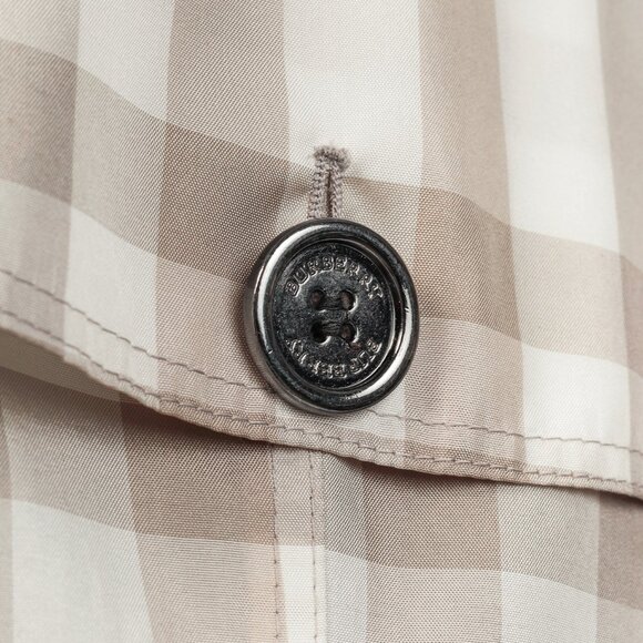 Burberry Brit Grey Check Taffeta Packable Belted Trench Coat - Picture 10 of 14